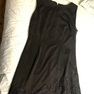 Karl Lagerfeld Black Sheath Dress with Lace